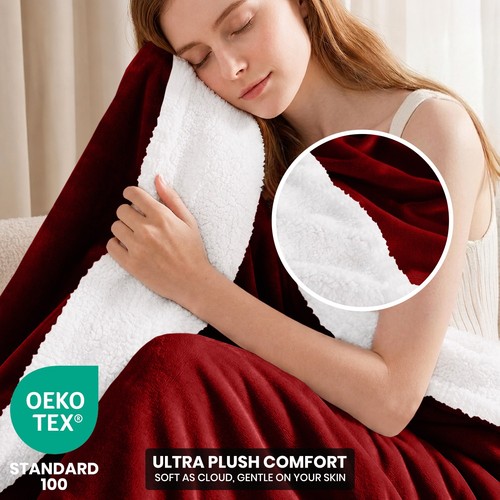 Large sherpa fleece blanket - large,