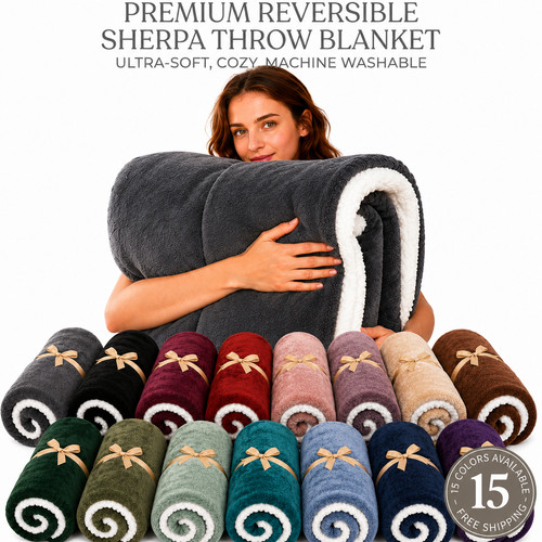 Large sherpa flannel fleece - sherpa,