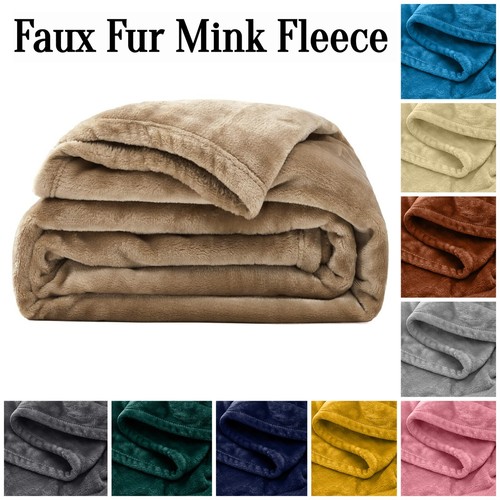 Luxury faux fur mink throw - fur,