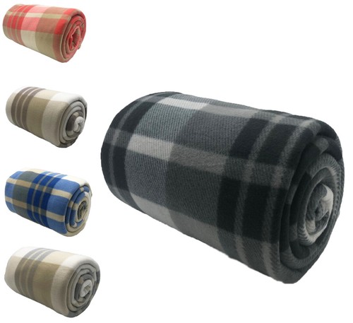 Tartan fleece throw - throw, soft