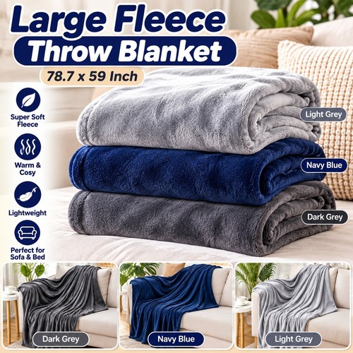 Large soft fleece throw - large,
