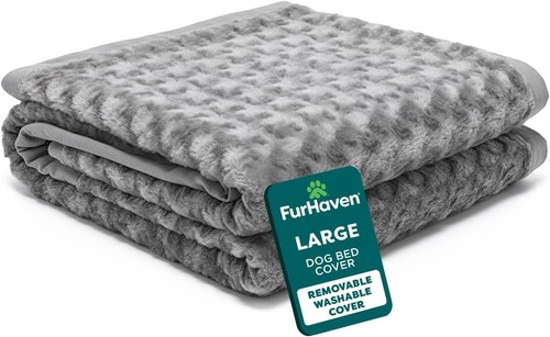 Machine washable gray faux fur - machine,