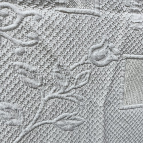 Cream cotton embossed - cream,
