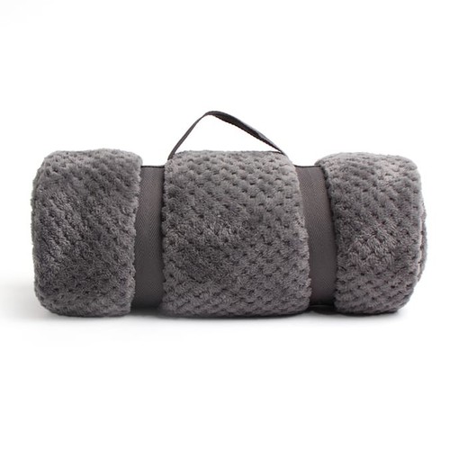 New modern waffle throw - throw, grey