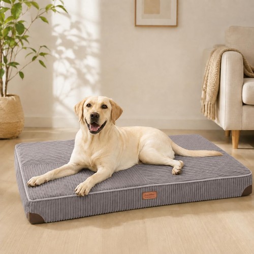 Dog bed plush - dog, corduroy