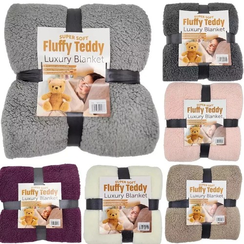 Teddy throw blanket fleece - throw,