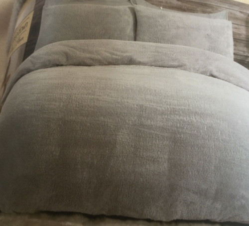 Grey teddy fleece double - fleece,
